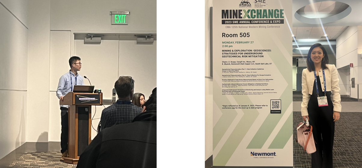 Tuo and Yizhuo at SME 2023 in Denver, Colorado